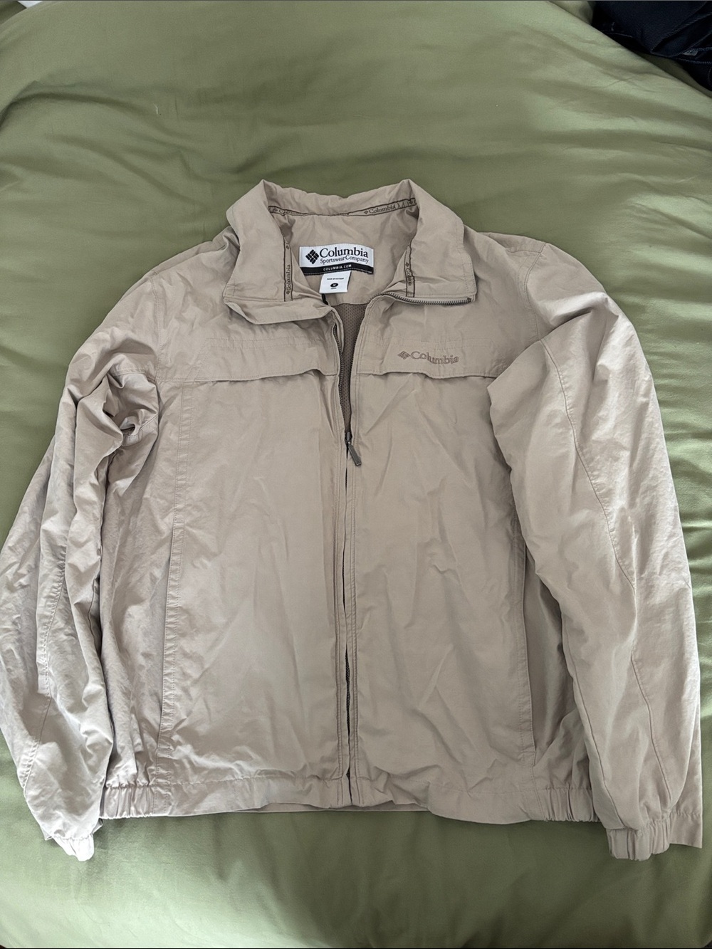 Columbia Men's Light Tan Zip-Up Shirt Jacket